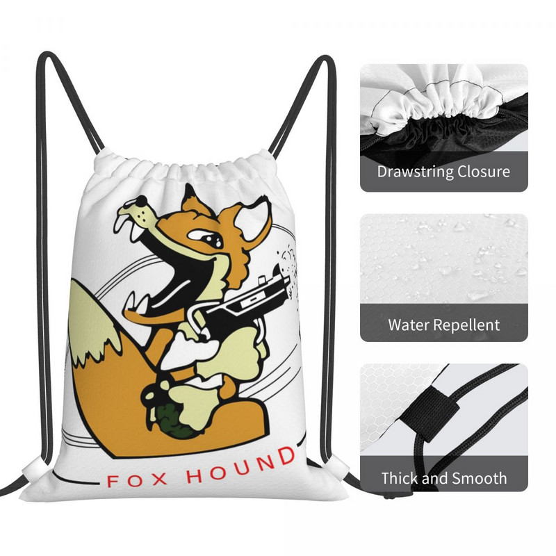 Mgs 90s Foxhound Insignia Torbe s uzicom Ruksaci Putne muške torbice Platneni ruksak Torbe s uzicom