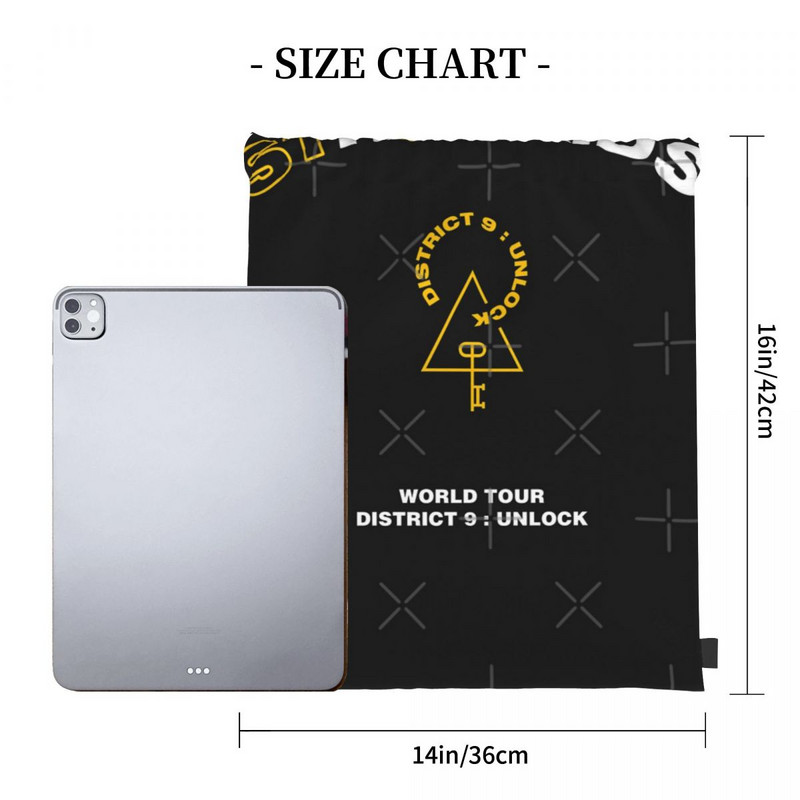 Kpop Stray Kids World Tour District 9 Genți cu șnur Rucsaci Geanta femeie Geanta școlară Bărbați Geantă mică din material