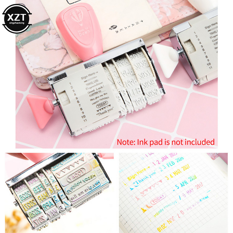 Armas kuupäevatempel Plannerile Läbipaistvad templid Ärikummitempel koos reguleeritava kuupäevapäevikuga Koolitarbed Kirjatarvete tarvik