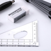 Σετ 8 τμχ Φορητό κιτ χάρακα πυξίδας σχεδίασης Σχέδιο μαθηματικών οικιακού γραφείου Μέτρηση γραφικών Γραφικών εκμάθησης γεωμετρίας