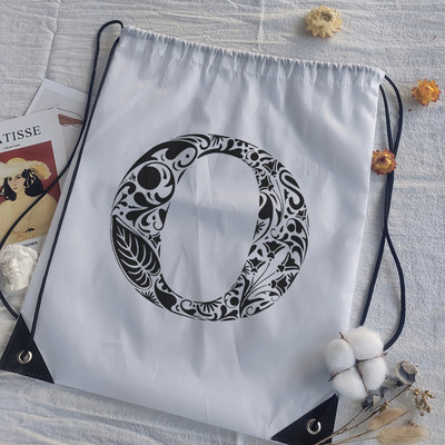 Genți cu șnur Imprimare cu alfabet grafic negru Femei Geantă yoga Bărbați Genți sport Genți pentru desen Alb Personalizează Geantă de baschet