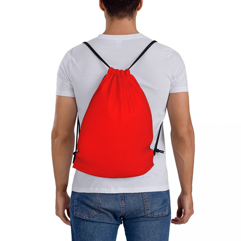 Accent roșu foc Decor de culoare uni Genți cu șnur Rucsaci Geanta copii Geanta sport Geanta pentru pantofi Geanta Rucsac cu cordon