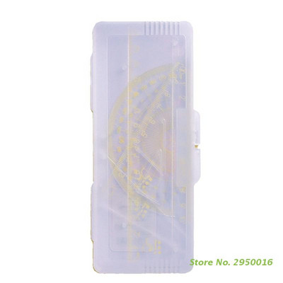 4Pcs/set Prozirna ravnala za crtanje Set alata za crtanje precizne geometrije uključuje ravno ravnalo Trokutasto ravnalo Kutomjer