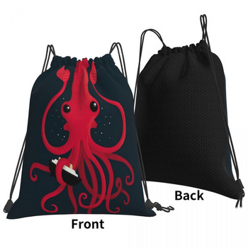 Kraken Attaken Drawstring τσάντες Τσάντες πλάτης Τσάντες Σχολικές τσάντες Χαριτωμένο σακίδιο πλάτης πουγκάκι με κορδόνια