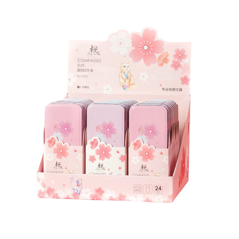 8pcs/Set Kreativni setovi ravnala za učenike Pisaći pribor Šiljilo za olovke Gumica Kompas Ispit Alati za crtanje Školski uredski pribor Novo