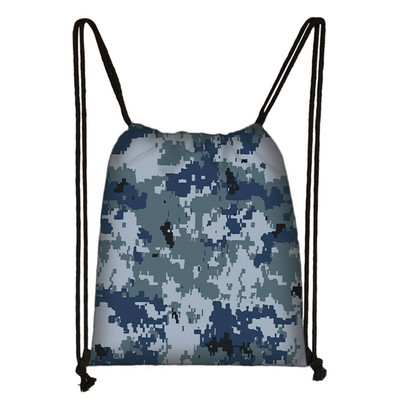 Geanta cu snur Sport Fete Baieti Rucsac Scoala Snur haine Container Depozitare Camuflaj Pachet Accesorii pentru exterior