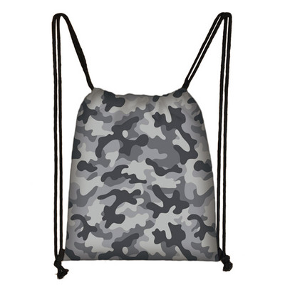 Geanta cu snur Sport Fete Baieti Rucsac Scoala Snur haine Container Depozitare Camuflaj Pachet Accesorii pentru exterior