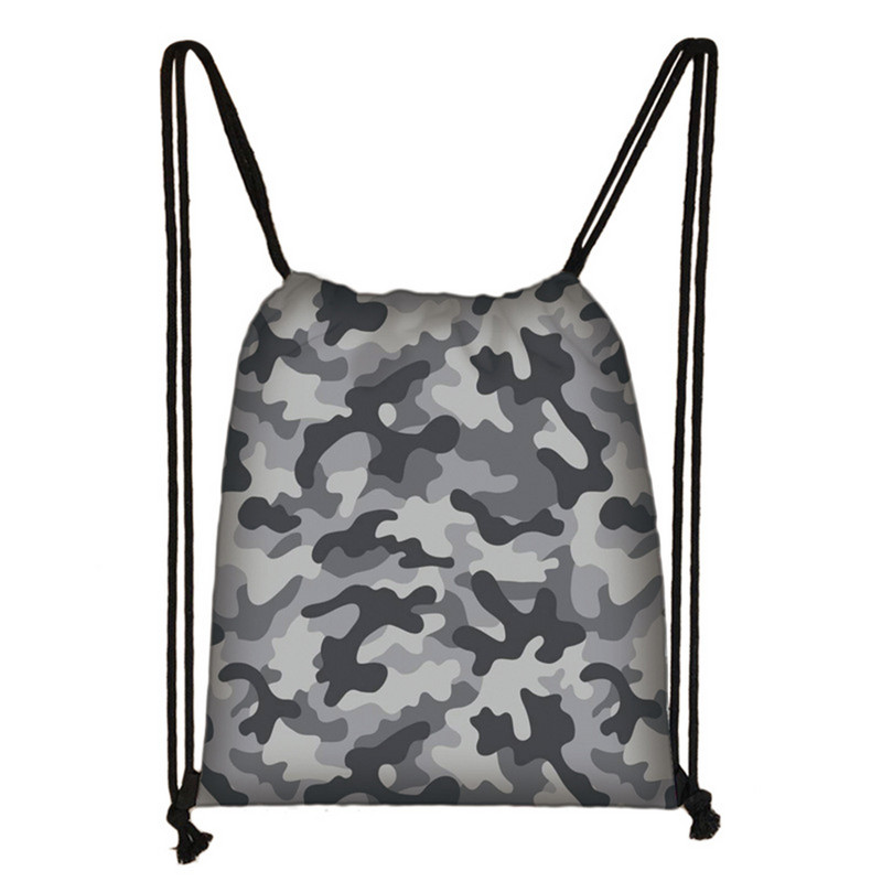 Geanta cu snur Sport Fete Baieti Rucsac Scoala Snur haine Container Depozitare Camuflaj Pachet Accesorii pentru exterior
