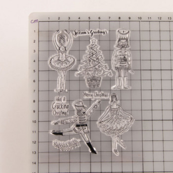 1 бр Коледен бал Прозрачен прозрачен силиконов печат за рязане Направи си сам Scrapbooking Гумено оцветяване Релефен дневник Декор за многократна употреба
