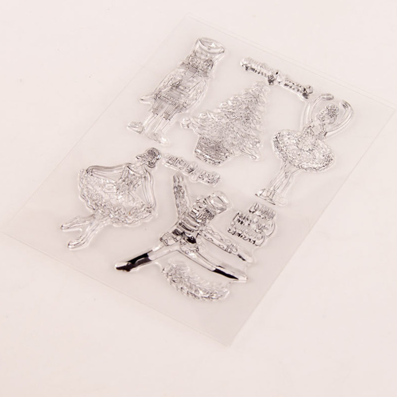 1 τεμ. Χριστουγεννιάτικο χορό Διαφανές διαφανές σφραγίδα σιλικόνης Κοπή DIY Scrapbooking Λαστιχένιο χρωματισμό ανάγλυφο Διακόσμηση ημερολογίου επαναχρησιμοποιήσιμο