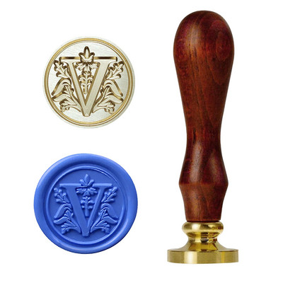 MOHAMM 1 ks Retro písmeno UZ Európsky vzor Voskovaná pečiatka na obálku s kartou, darček, DIY Umelecké remeslo, plánovanie denníka