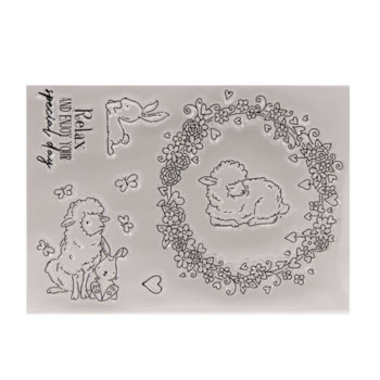 Kawaii Sheep Rabbit Πασχαλινά γραμματόσημα Λαστιχένια διαφανή σφραγίδα σιλικόνης DIY Χειροποίητο Λεύκωμα Λογαριασμού Περιοδικό Διακόσμηση Χειροτεχνίας Στένσιλ