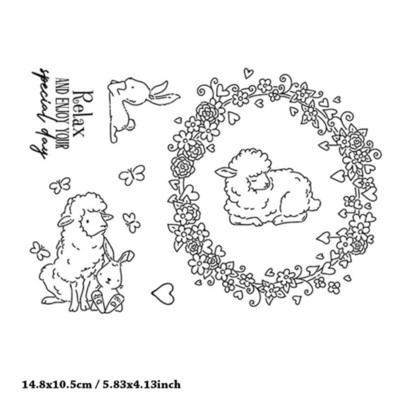 Kawaii aitu trusis Lieldienu zīmogi Gumijas caurspīdīgs silikona blīvējums DIY rokas konts albums Žurnāls Dekorācijas amatniecības trafareti