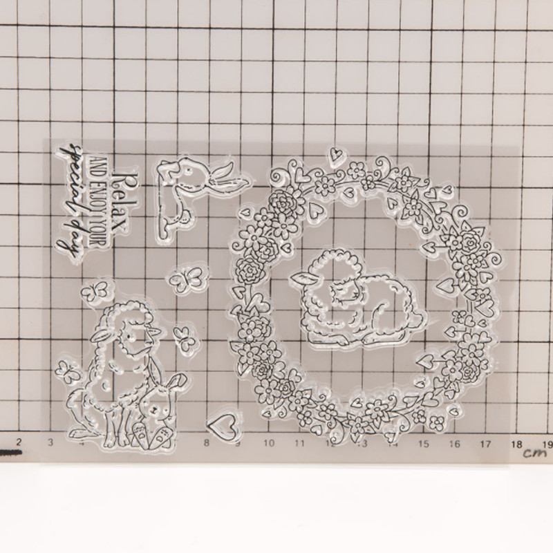 Kawaii avių triušio Velykų antspaudai Guminiai Skaidrūs Silikoniniai Antspaudai „Pasidaryk pats“ rankų sąskaita Iškarpų albumas Žurnalų dekoravimas Amatai Trafaretai