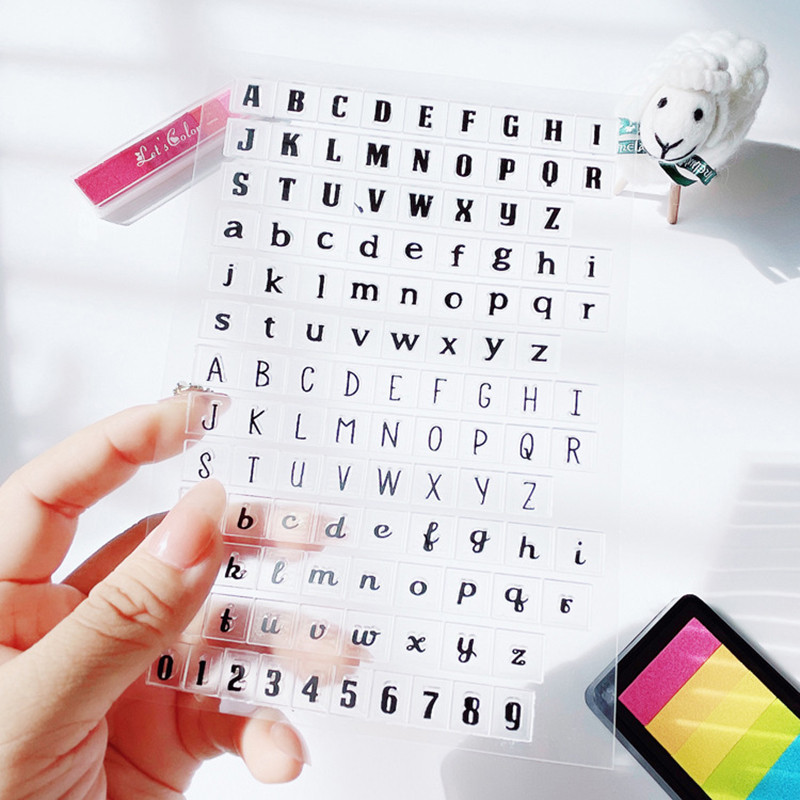 Markice s brojevima abecede Izrada čestitki „uradi sam“ Ukrasi za albume za albume Utiskivanje Dekoracija za albume Ručni pečat od prozirne tinte