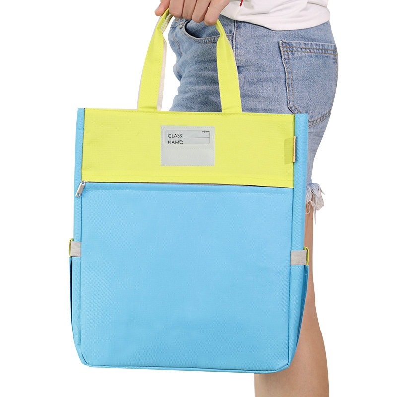 Prijenosna školska torba od Oxford tkanine A4 torba za knjige Višenamjenska velika torba Ručna torba s organizatorom datoteka na patentni zatvarač