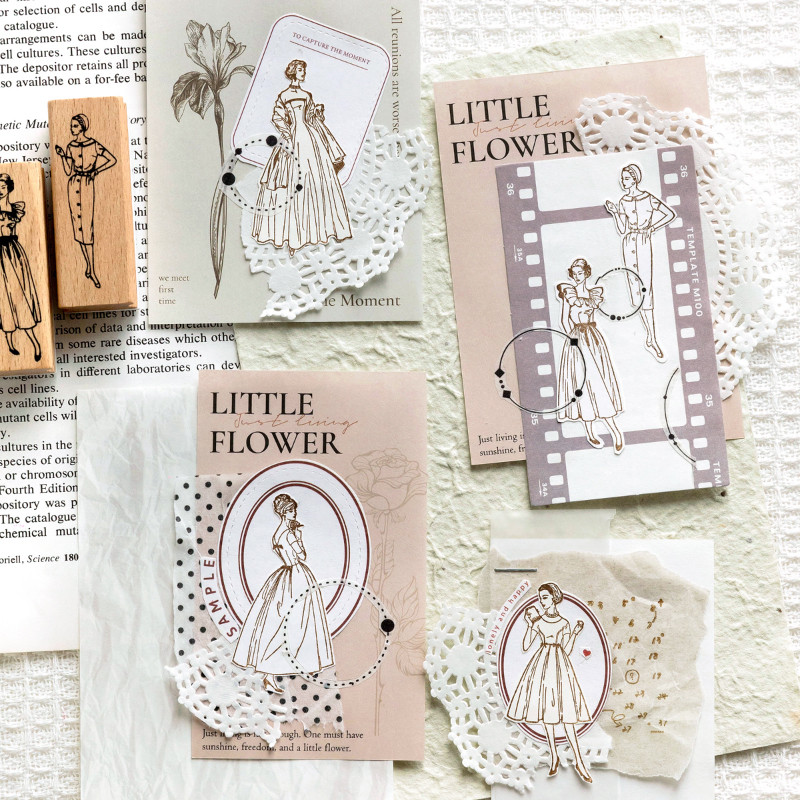 1 db Old Dream Iraqi Series Retro európai amerikai karakterek fából készült gumibélyegző kreatív barkácsnapló Scrapbooking irodaszerek