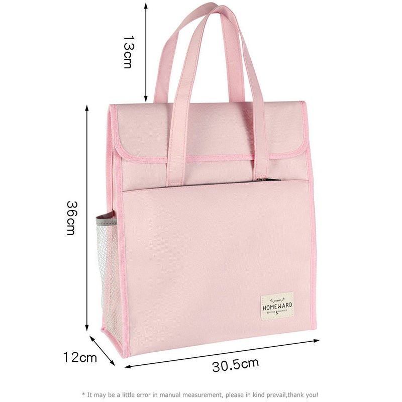 Paprasta nešiojama mokyklinė rankinė didelės talpos A4 formato knygų laikymo krepšys Oksfordo audinio vandeniui atsparus krepšys studentui