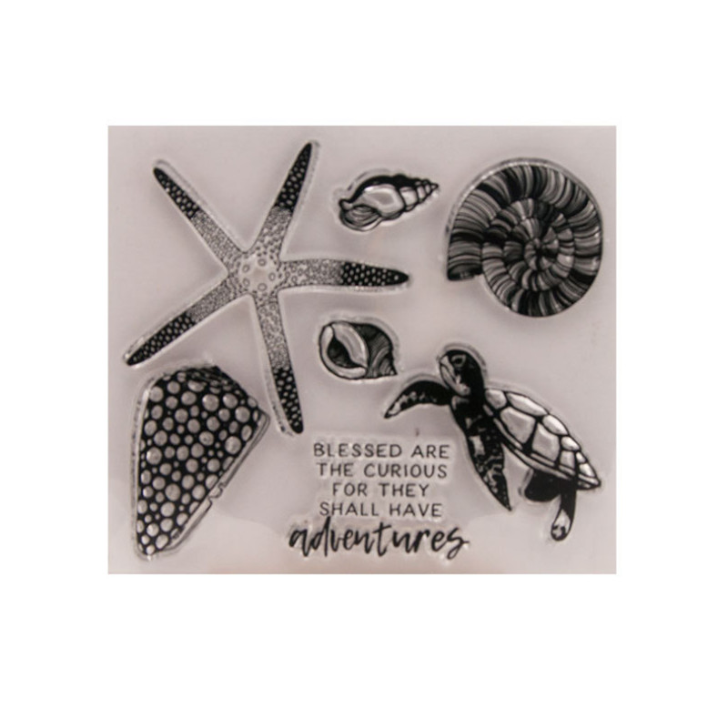 Morska kornjača morska zvijezda prozirni prozirni silikonski pečat rezanje pečata DIY spomenar gumene boje reljefni dnevnik dekor za višekratnu upotrebu
