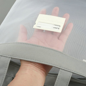 Мрежеста чанта с цип с голям капацитет A4 Прозрачна чанта за файлове Чанта за ученически книги Многофункционална преносима ръчна чанта Офис чанта за документи