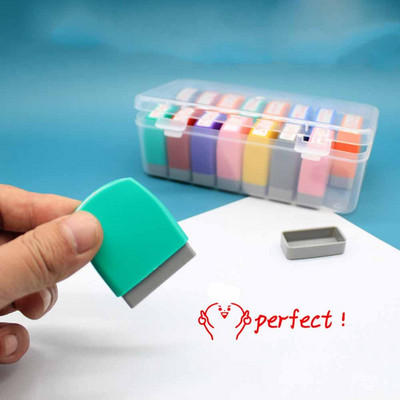 Gyermekjáték bélyegek Irodai és iskolai kellékek Rajzfilm bélyegek Kommentár bélyeg Tanítási bélyeg Bátorító Jutalom pecsét