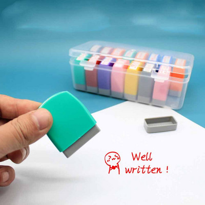 Gyermekjáték bélyegek Irodai és iskolai kellékek Rajzfilm bélyegek Kommentár bélyeg Tanítási bélyeg Bátorító Jutalom pecsét