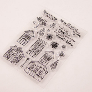 1бр House Street Прозрачен прозрачен силиконов печат за печат Направи си сам Scrapbooking Гумено щамповане Оцветяване Релефен дневник Декор Многократна употреба