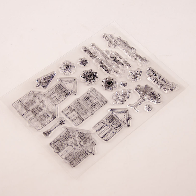 1kom House Street Prozirni prozirni silikonski pečat za pečat DIY Scrapbooking Gumeno žigosanje Bojanje Reljefni Dnevnik Dekor za višekratnu upotrebu