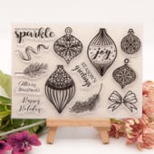Vianočná priehľadná silikónová pečiatka, pečať, vyrezávanie, DIY scrapbooking, gumová farbička, embosovanie, dekorácia diára, opakovane použiteľná T1760