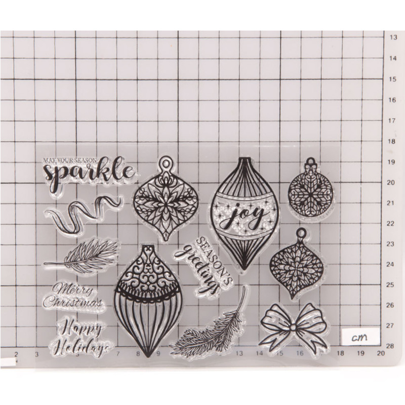 Vianočná priehľadná silikónová pečiatka, pečať, vyrezávanie, DIY scrapbooking, gumová farbička, embosovanie, dekorácia diára, opakovane použiteľná T1760