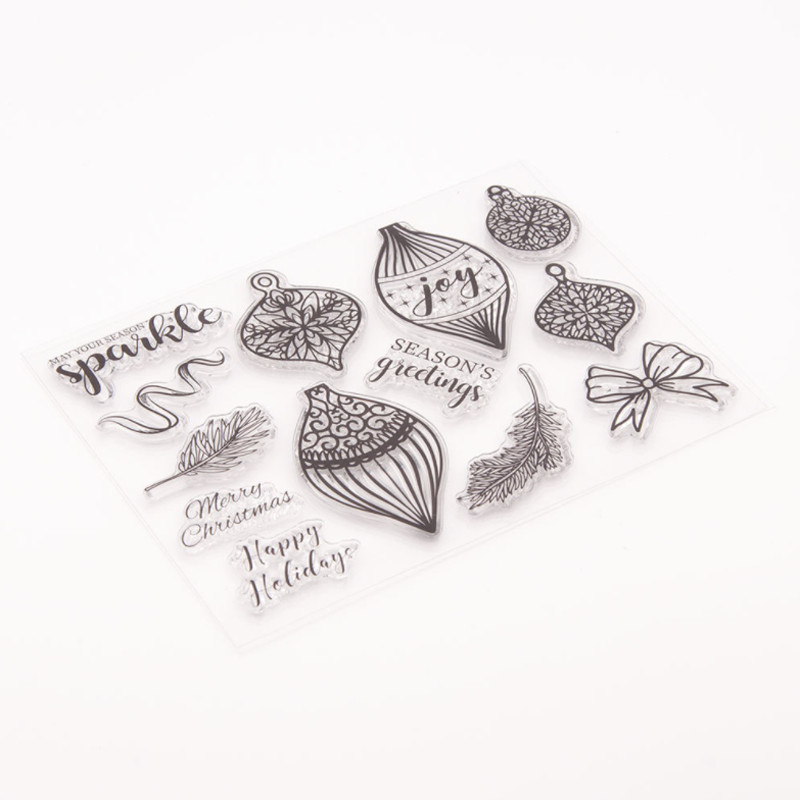 Vianočná priehľadná silikónová pečiatka, pečať, vyrezávanie, DIY scrapbooking, gumová farbička, embosovanie, dekorácia diára, opakovane použiteľná T1760