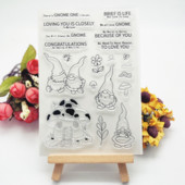 Kawaii Vianočný škriatok Priehľadná silikónová pečiatka na pečiatku DIY Scrapbooking Šablóna na vyfarbenie Dekoratívne Kancelárske školské potreby