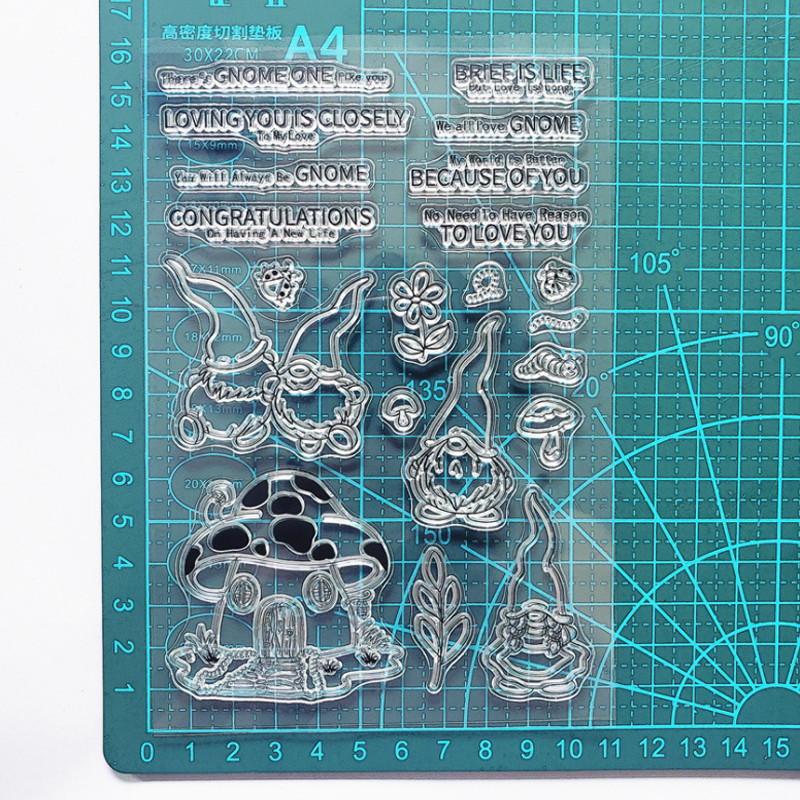 Kawaii Vianočný škriatok Priehľadná silikónová pečiatka na pečiatku DIY Scrapbooking Šablóna na vyfarbenie Dekoratívne Kancelárske školské potreby
