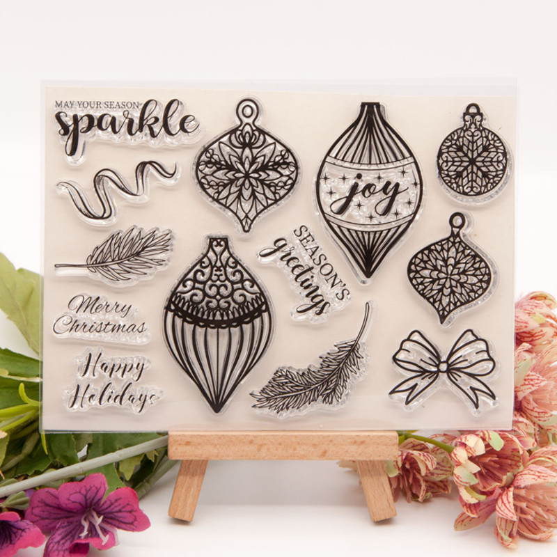 Božićni prozirni prozirni silikonski pečat DIY spomenar gumenim pečatom bojanje reljefni dnevnik ukras za višekratnu upotrebu T1760