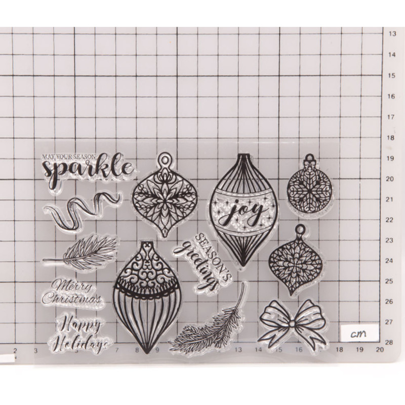 Božićni prozirni prozirni silikonski pečat DIY spomenar gumenim pečatom bojanje reljefni dnevnik ukras za višekratnu upotrebu T1760