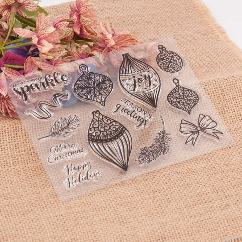 Božićni prozirni prozirni silikonski pečat DIY spomenar gumenim pečatom bojanje reljefni dnevnik ukras za višekratnu upotrebu T1760