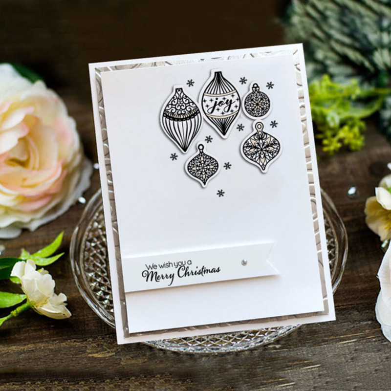 Božićni prozirni prozirni silikonski pečat DIY spomenar gumenim pečatom bojanje reljefni dnevnik ukras za višekratnu upotrebu T1760