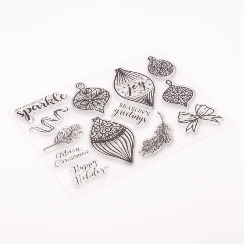 Božićni prozirni prozirni silikonski pečat DIY spomenar gumenim pečatom bojanje reljefni dnevnik ukras za višekratnu upotrebu T1760