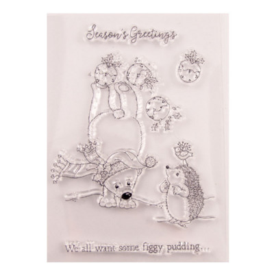 1kom Sezonske čestitke prozirni prozirni silikonski pečat rezanje DIY spomenar gumene boje reljefni dnevnik dekor za višekratnu upotrebu