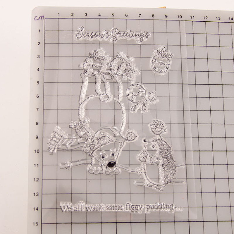 1kom Sezonske čestitke prozirni prozirni silikonski pečat rezanje DIY spomenar gumene boje reljefni dnevnik dekor za višekratnu upotrebu