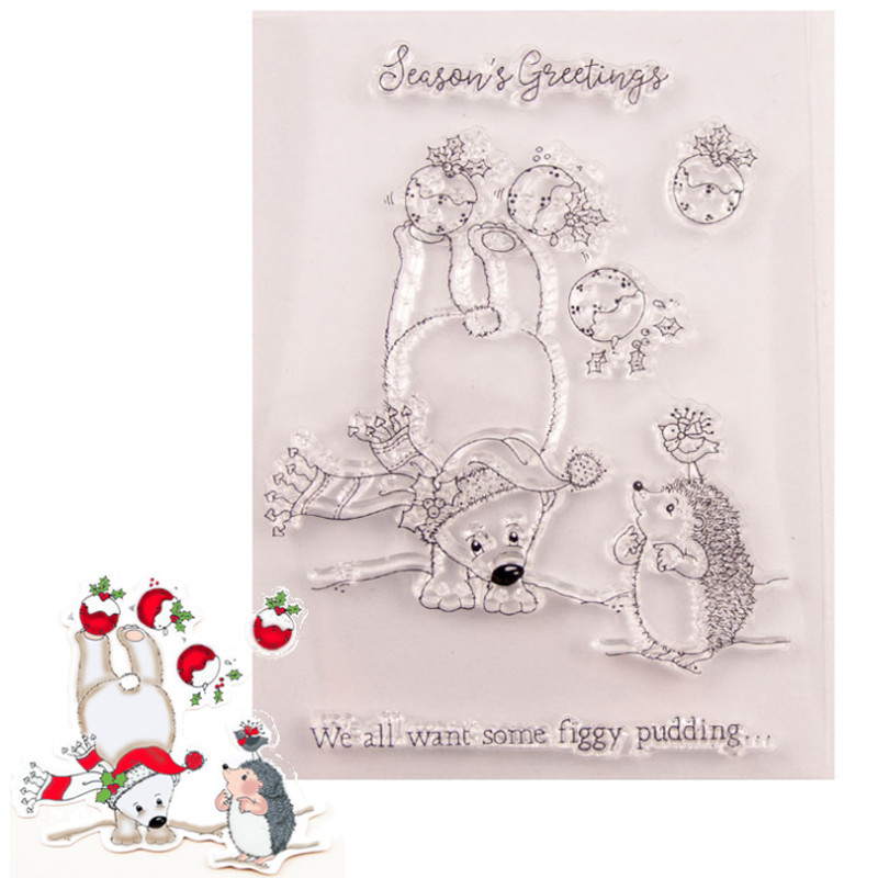 1kom Sezonske čestitke prozirni prozirni silikonski pečat rezanje DIY spomenar gumene boje reljefni dnevnik dekor za višekratnu upotrebu