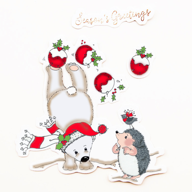 1kom Sezonske čestitke prozirni prozirni silikonski pečat rezanje DIY spomenar gumene boje reljefni dnevnik dekor za višekratnu upotrebu