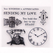 Sat Telefon Prozirni prozirni silikonski pečat Pečat DIY Scrapbooking Gumeno utiskivanje Bojanje Reljefni dnevnik Dekor za višekratnu upotrebu T1314