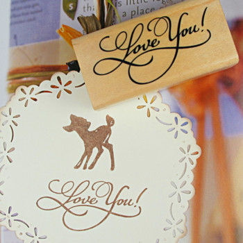 Χαριτωμένο Love Thank You Seals DIY Decoration Stamp Ξύλινες σφραγίδες από καουτσούκ για Scrapbooking Journal Diary Stationery Standard γραμματόσημο