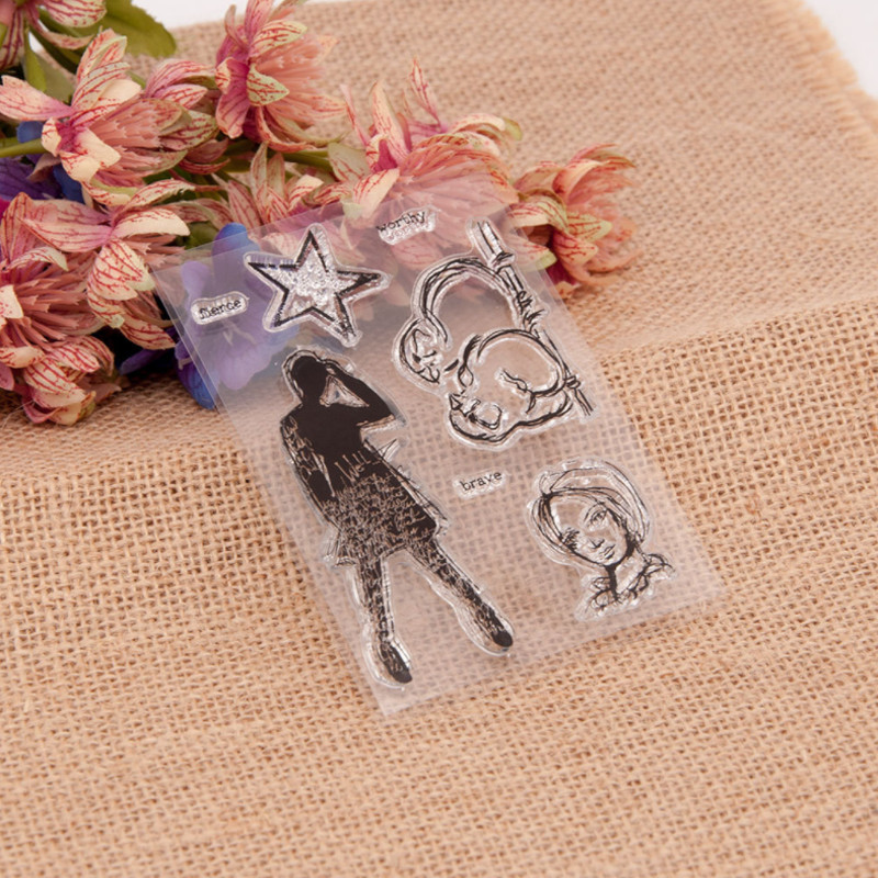 1 gab. Skaists putns, caurspīdīgs, caurspīdīgs silikona zīmogs, griešana, DIY albums, gumijas krāsošana, reljefs dienasgrāmatas dekors, atkārtoti lietojams