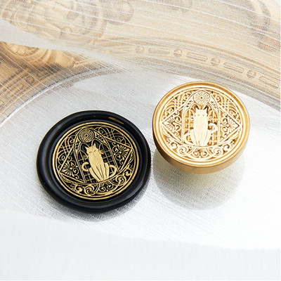 Glava marke od voštanog pečata od 1,18 inča Bakrena i mesingana markica s crtanim voštanim pečatom sa životinjama za omot za darove Kartice za spomenare Pozivnice