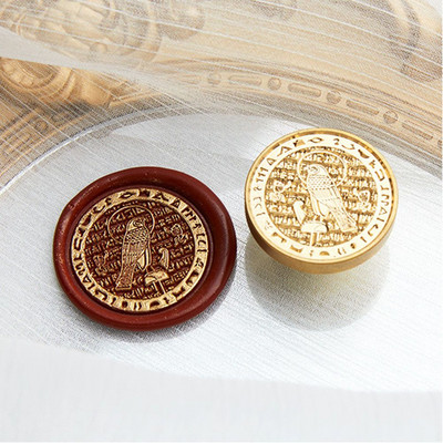 Glava marke od voštanog pečata od 1,18 inča Bakrena i mesingana markica s crtanim voštanim pečatom sa životinjama za omot za darove Kartice za spomenare Pozivnice