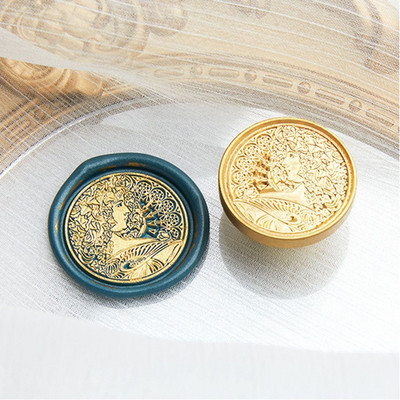 Glava marke od voštanog pečata od 1,18 inča Bakrena i mesingana markica s crtanim voštanim pečatom sa životinjama za omot za darove Kartice za spomenare Pozivnice