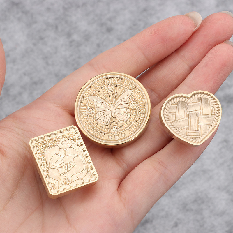 Glava marke od voštanog pečata od 1,18 inča Bakrena i mesingana markica s crtanim voštanim pečatom sa životinjama za omot za darove Kartice za spomenare Pozivnice