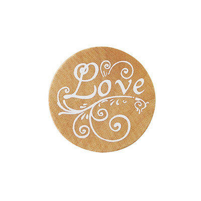 1kom Vintage Wishes Okrugle drvene gumene štambilje za DIY Scrapbooking ukrase za utiskivanje 4X2.5CM